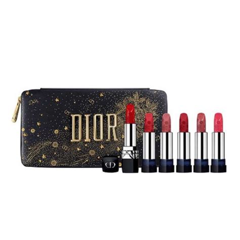 rouge dior golden nights refillable lipstick set|dior lipstick case.